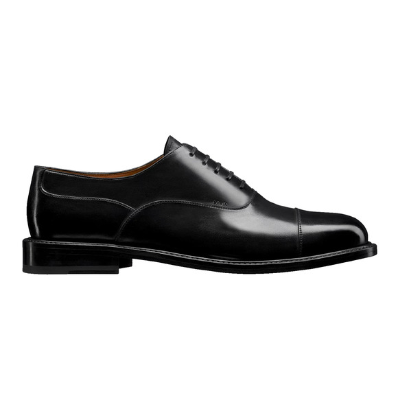 Dior Embassy Oxford Loafer Black Calfskin Leather Flat Lace Up Dress Shoes 44 11 - Picture 1 of 16